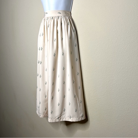 ANTHROPOLOGIE / CHRISTINE ALCALAY Cacti Midi Skirt - Sz S - Picture 7 of 13